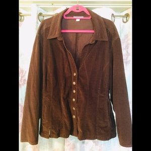 Dress Barn Corduroy Button Snap Jacket